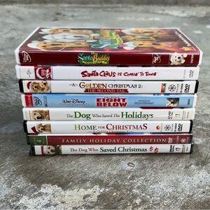Christmas Holiday DVD Lot of 8 • Family & Dog Movies • Tested •2 Sealed